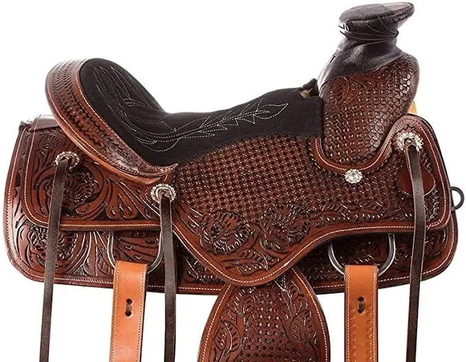 Высококачественное Конное седло английского типа из натуральной кожи Западное с переносными аксессуарами Настраиваемые