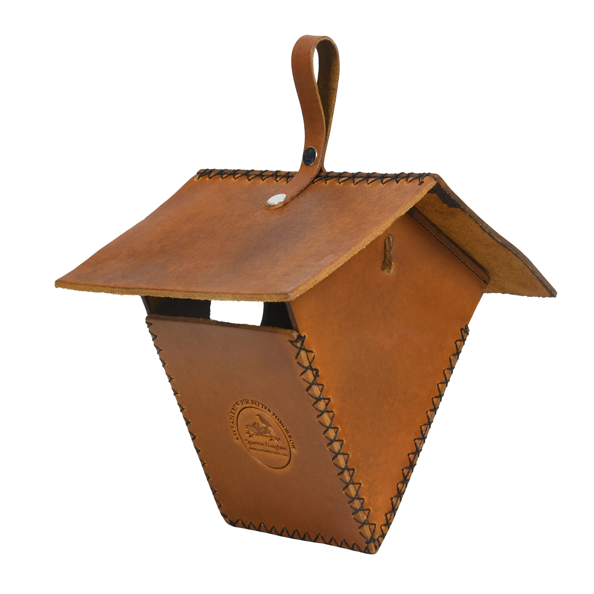 BIRD HOUSE MADE OF LEATHER TOTALLY HANDCRAFTED CUSTOM HIDE MATERIAL LEATHER ALL OEM & ODM ACCEPTED