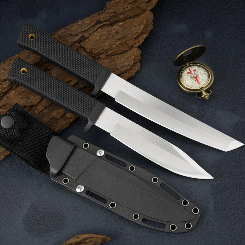 Outdoor Hunting EDC Pocket Knives with Horn Handle Stainless Steel Blade Resin and Plastic Material for DIY Grading