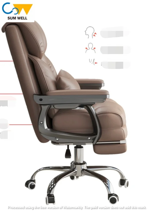 Computer Leather Seat Boss Business Office Chair Comfortable Home Backrest Sedentary Lazy Sofa Leisure Gaming Chair