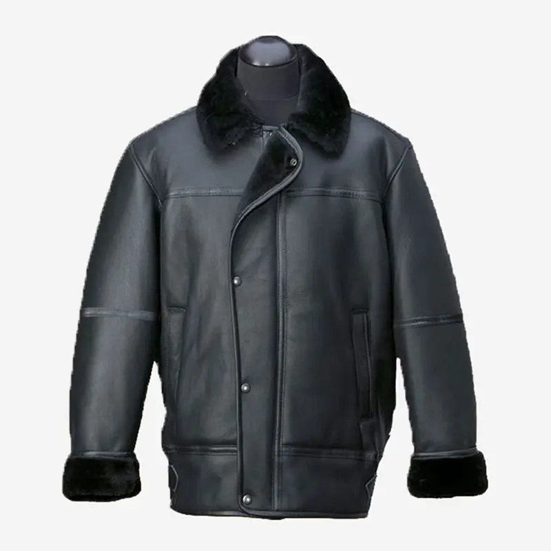 Top Quality Distressed Leather Coar Aviator Pilot Leather Jacket Coat