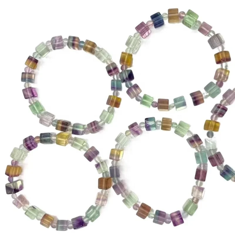 Natural Stone bead Bracelets Handmade stone Bracelet Quality Fluorite Bracelet