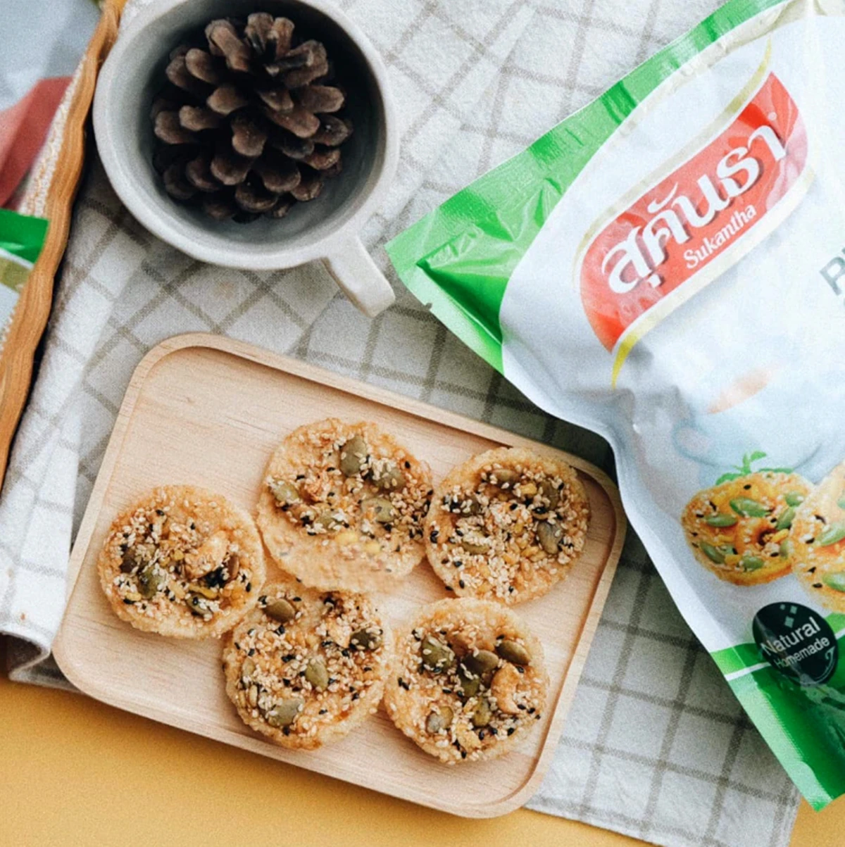 Thai Snacks Crisps Grains Rice Healthy Premium Quality Product No MSG Natural for Health Rice Cracker Thai traditional style