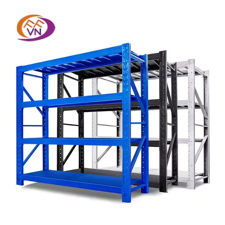 CE warehouse rack medium duty storage stacking iron racks warehouse medium racks