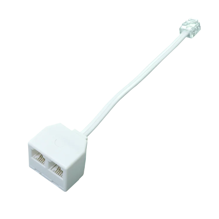Headset Splitter RJ9 4P4C Male to 2 Female