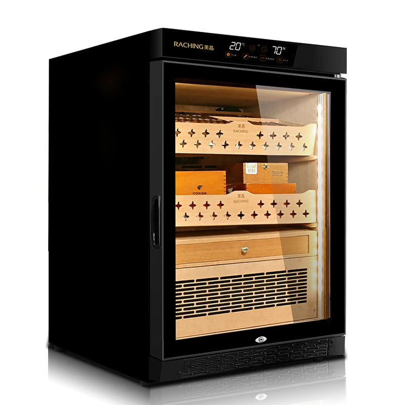 Raching mon800a embraco compressor  spanish cedar electronic humidor fridge for cigar aging
