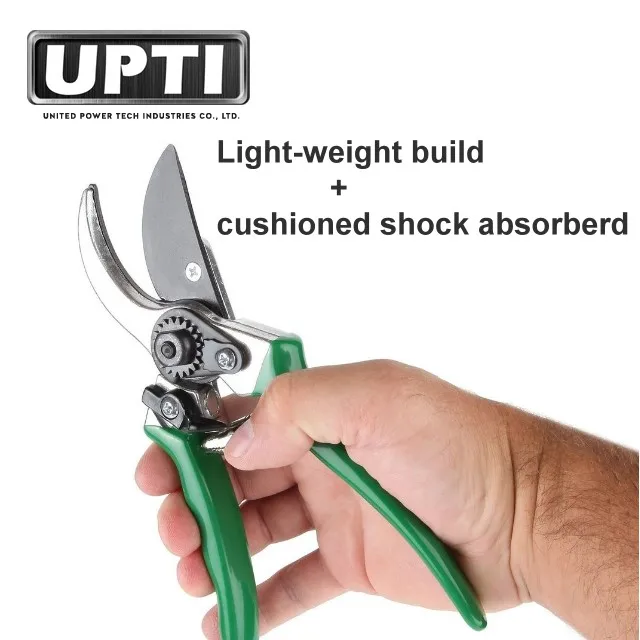 Taiwan Made High Quality Garden Tool Polish Finish Bypass Pruning Garden Shears With Razor Sharpe Blades