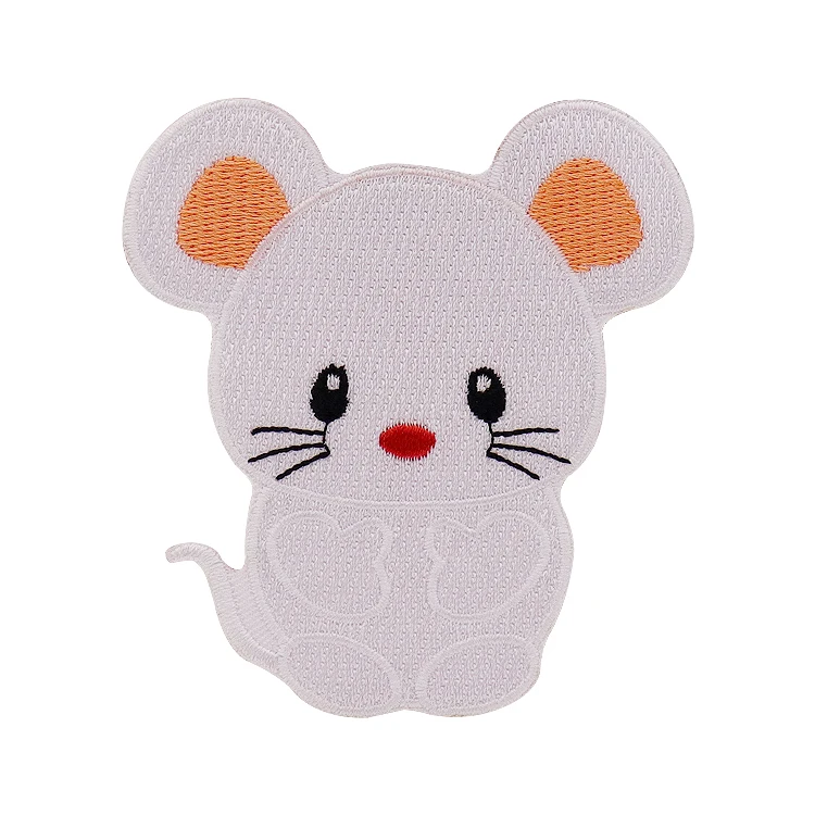 Embroidered Patch Cute Mouse Iron On Clothes Diy Decorative Stickers For Clothing & Jeans & Bag & Jacket & Socks & Shoes