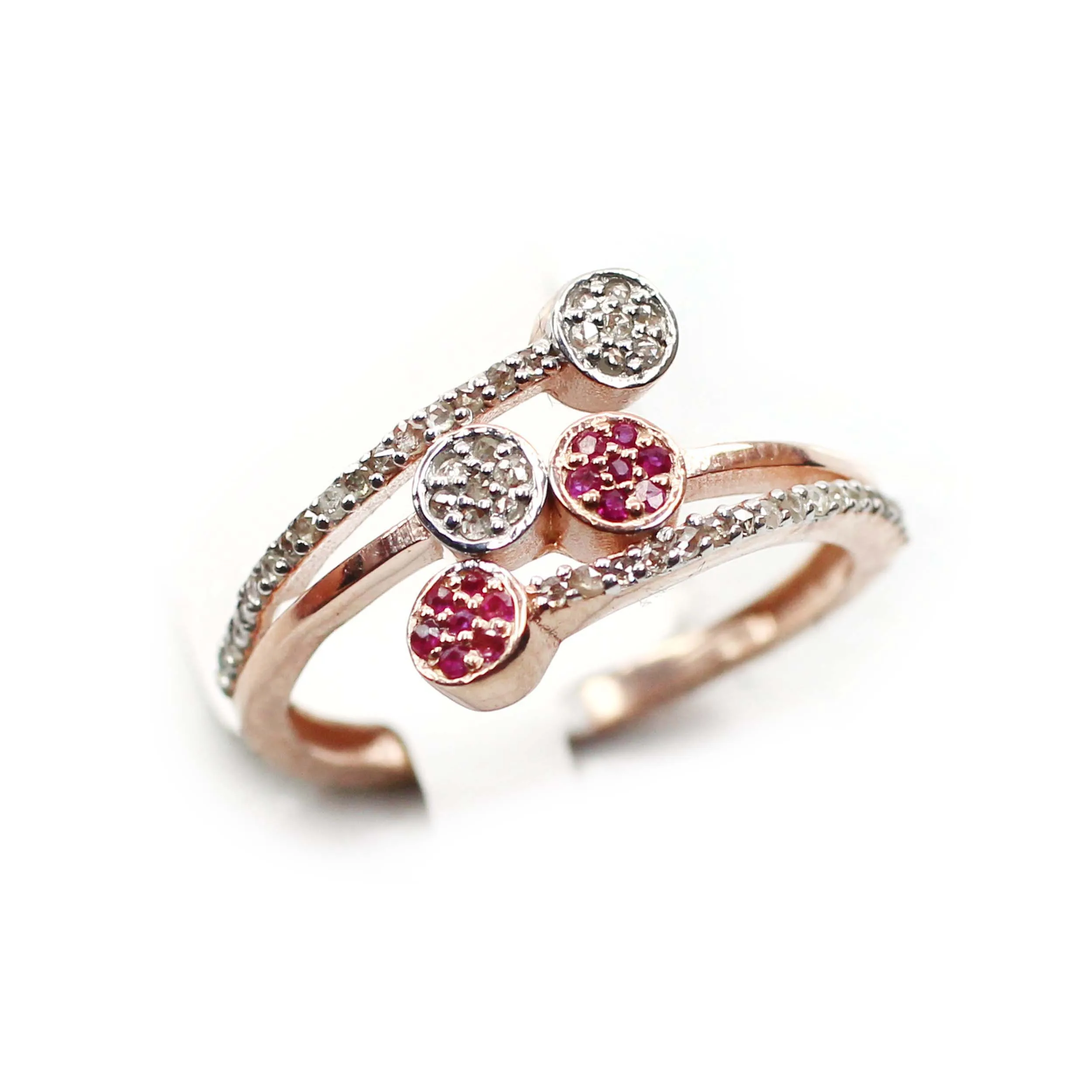 Natural Ruby Ring And Diamond Ring Silver Ring Gemstone Jewelry Wholesaler Price