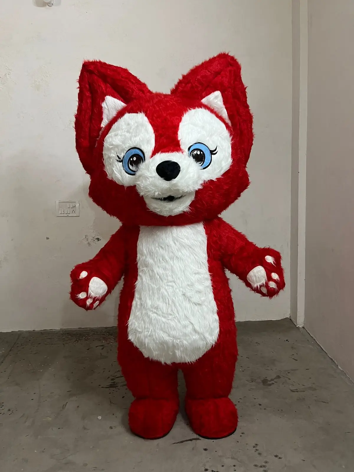 Ganesh Cute Inflatable Panda Costume Mascot Adults Black White Cosplay Carnival Dress Long Fur Elegant Cartoon Plush Stuff