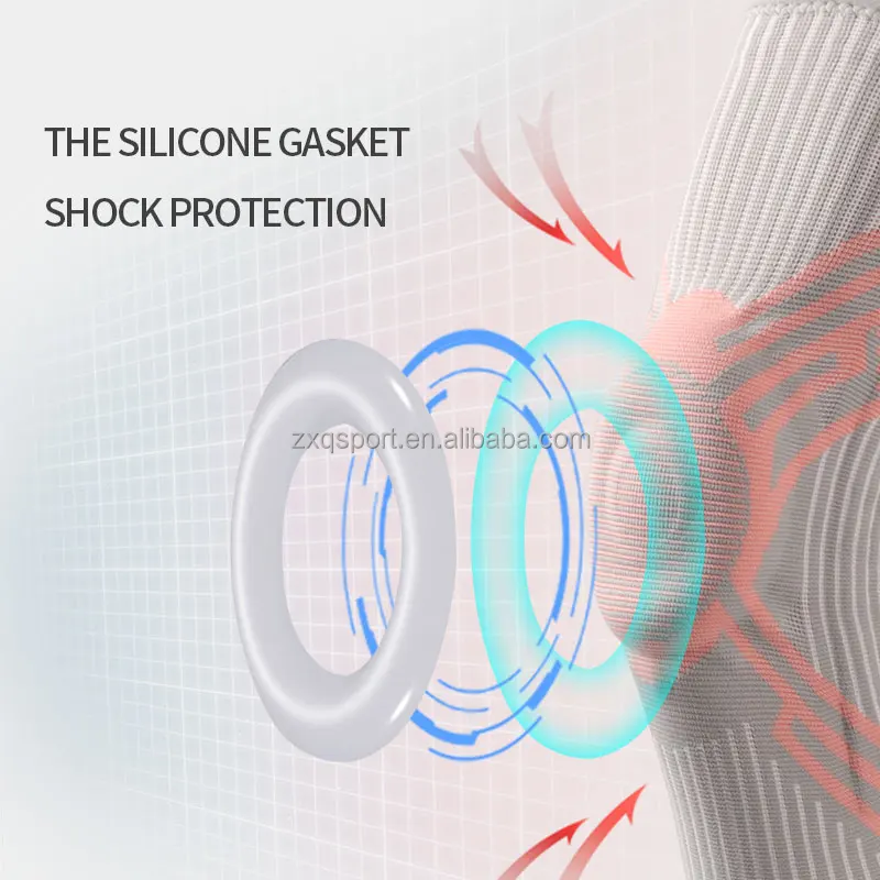 Knee Protector Adjustable Silicone Pad Knee Brace Sports Knee Pad With Side Stabilizers And Patella Gel Pad