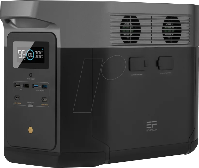 Top Quality Eco-Flow DELTA Max 2000 2016Wh Portable Power Station with Solar Panels