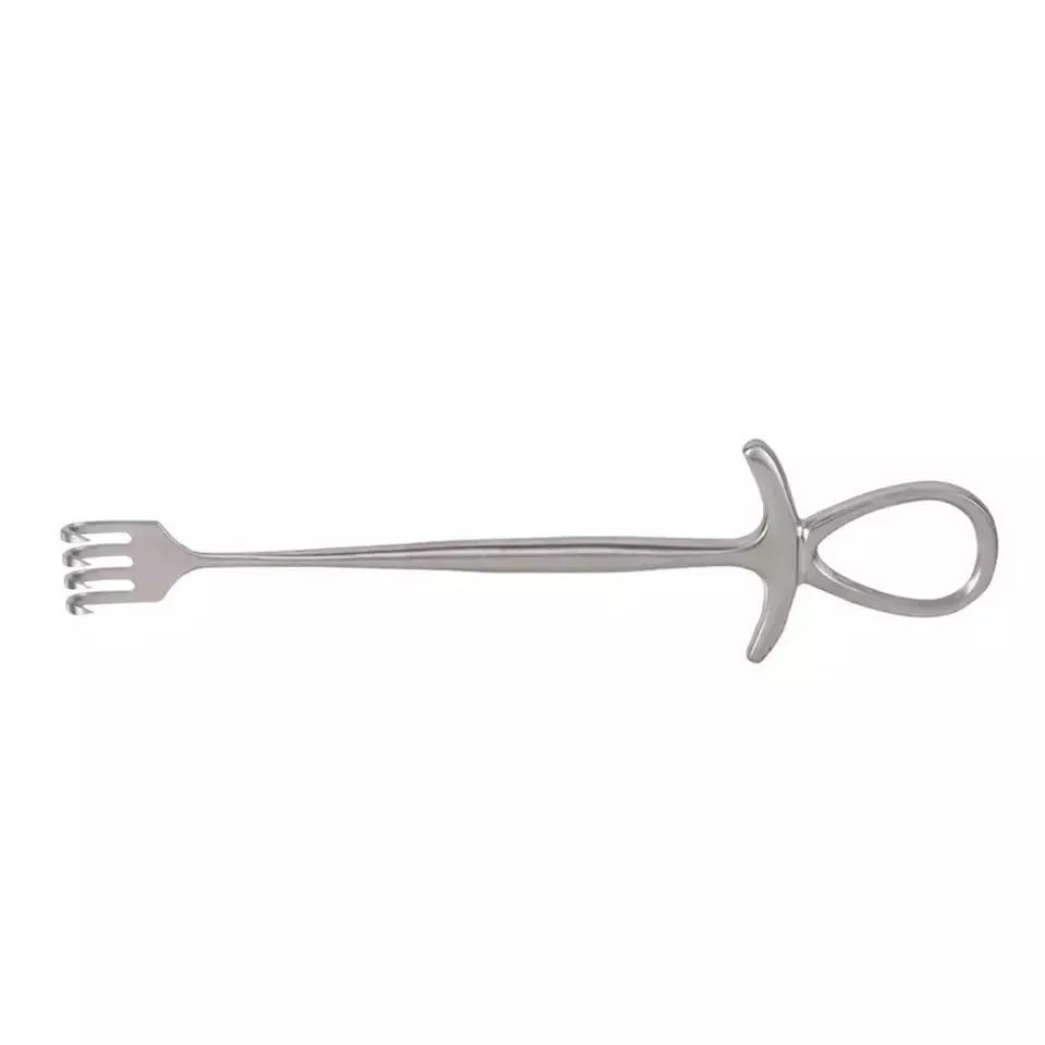 Stainless Steel Surgical Murphy Retractor 4 Inch 4 Sharp Prongs 28.0mm Wide Modified Finger Handle CE Approved