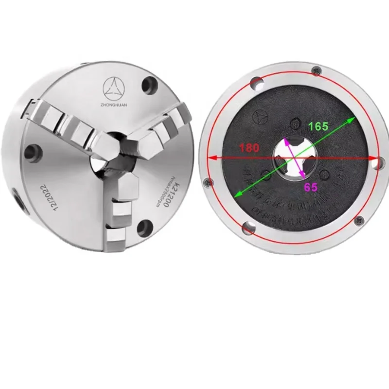 Steel Front Perforated 3 jaw Self-centering Manual Chuck K21-200