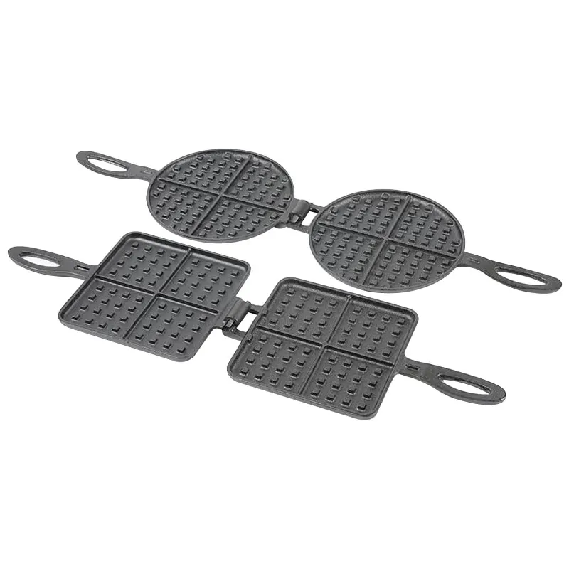 Pre-seasoned cake mold pastry bakeware baking non stick Cast Iron Square Waffle Pan Iron Waffle Maker