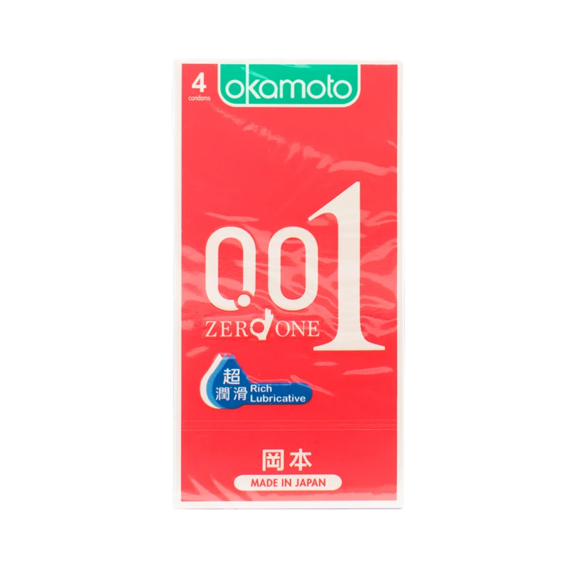 Okamoto 0.01 ultra-lubricated Waterborne polyurethane condoms 4 pcs