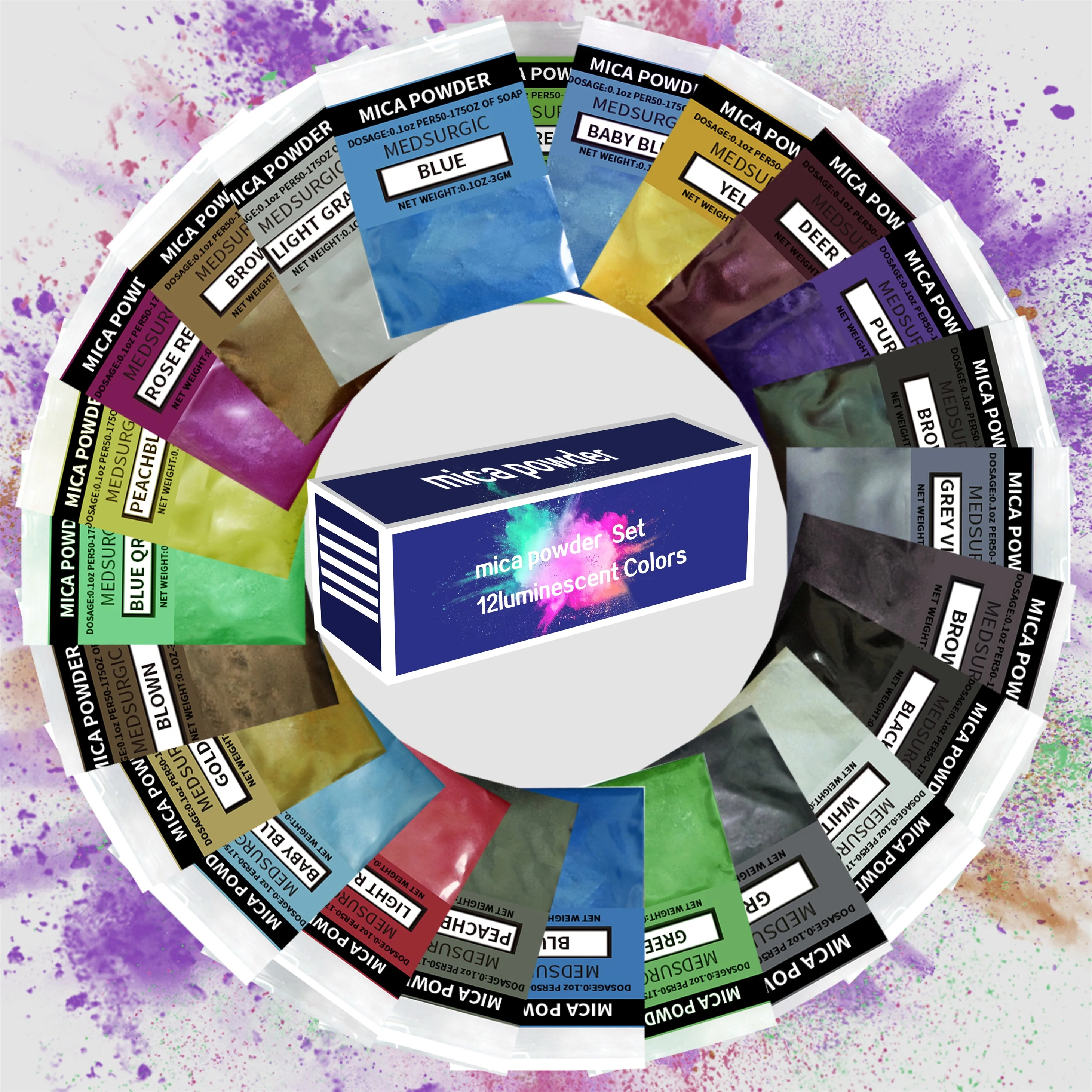 Hot Selling Chameleon 3D Metallic Luster Effect Coating Mica Pearlescent Pigment Powder For Car Painting