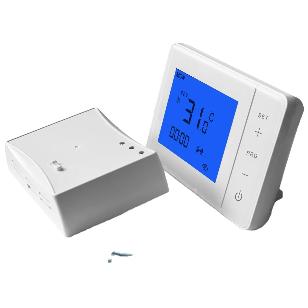 Tuya WIFI Wireless programmable underfloor heating thermostat with RF receiver for gas boiler