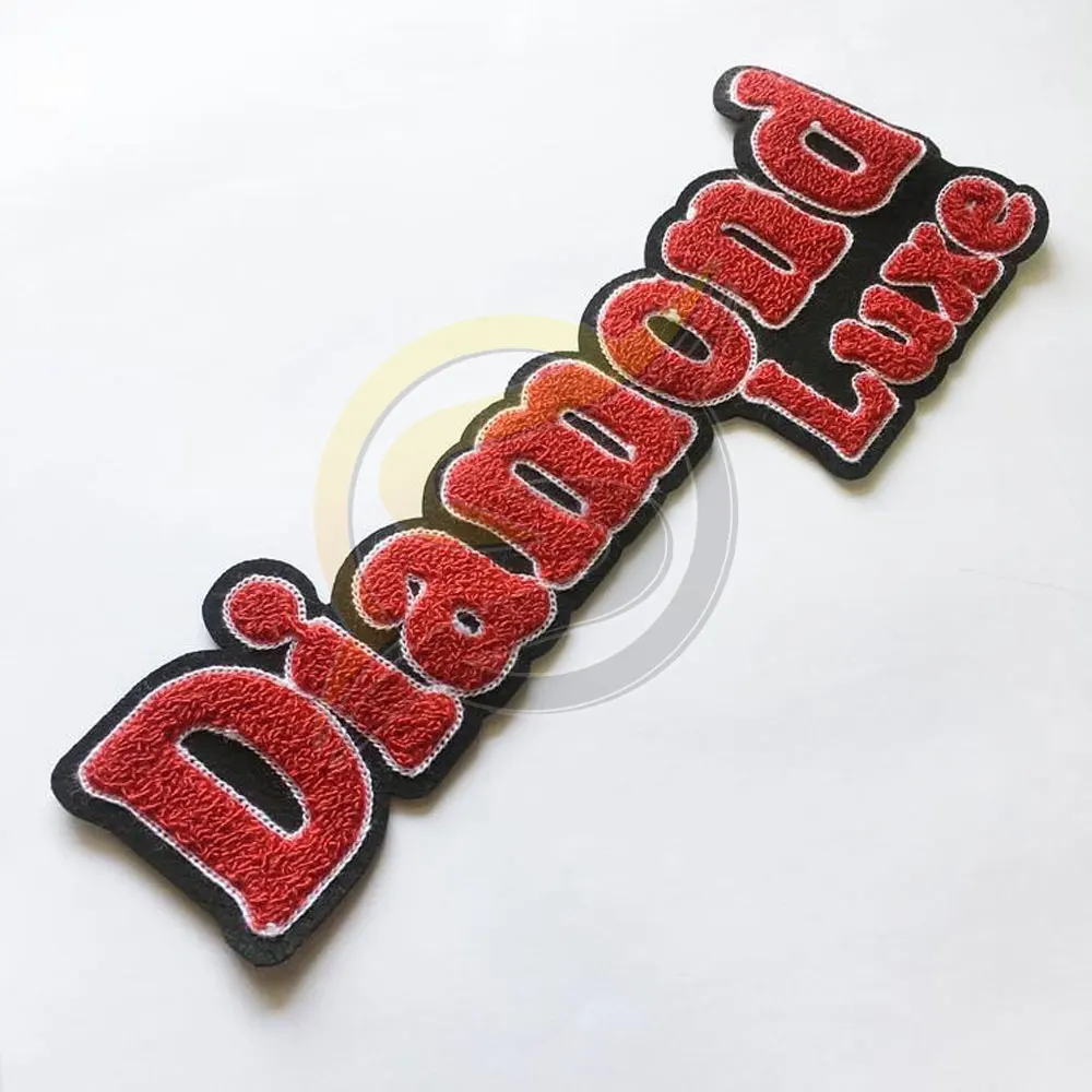 Wholesale Chenille Patches Colorful Chenille Embroidered Patches For Clothing Custom Logo High Quality Embroidered Patches