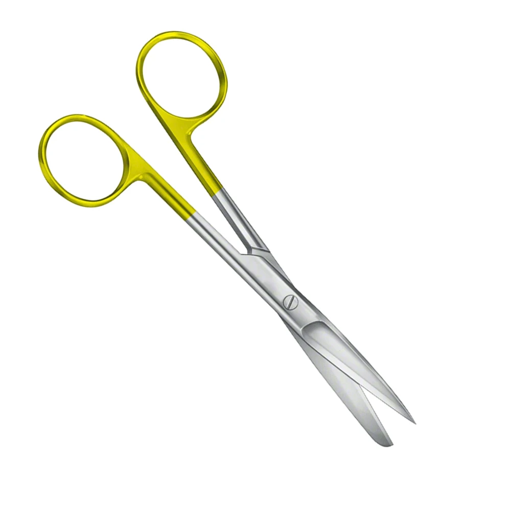Wholesale Half-Gold Metal Steel Surgical Scissors Sharp Tip and Smooth Edge for Nursing Operation Room Use Dressing Scissor
