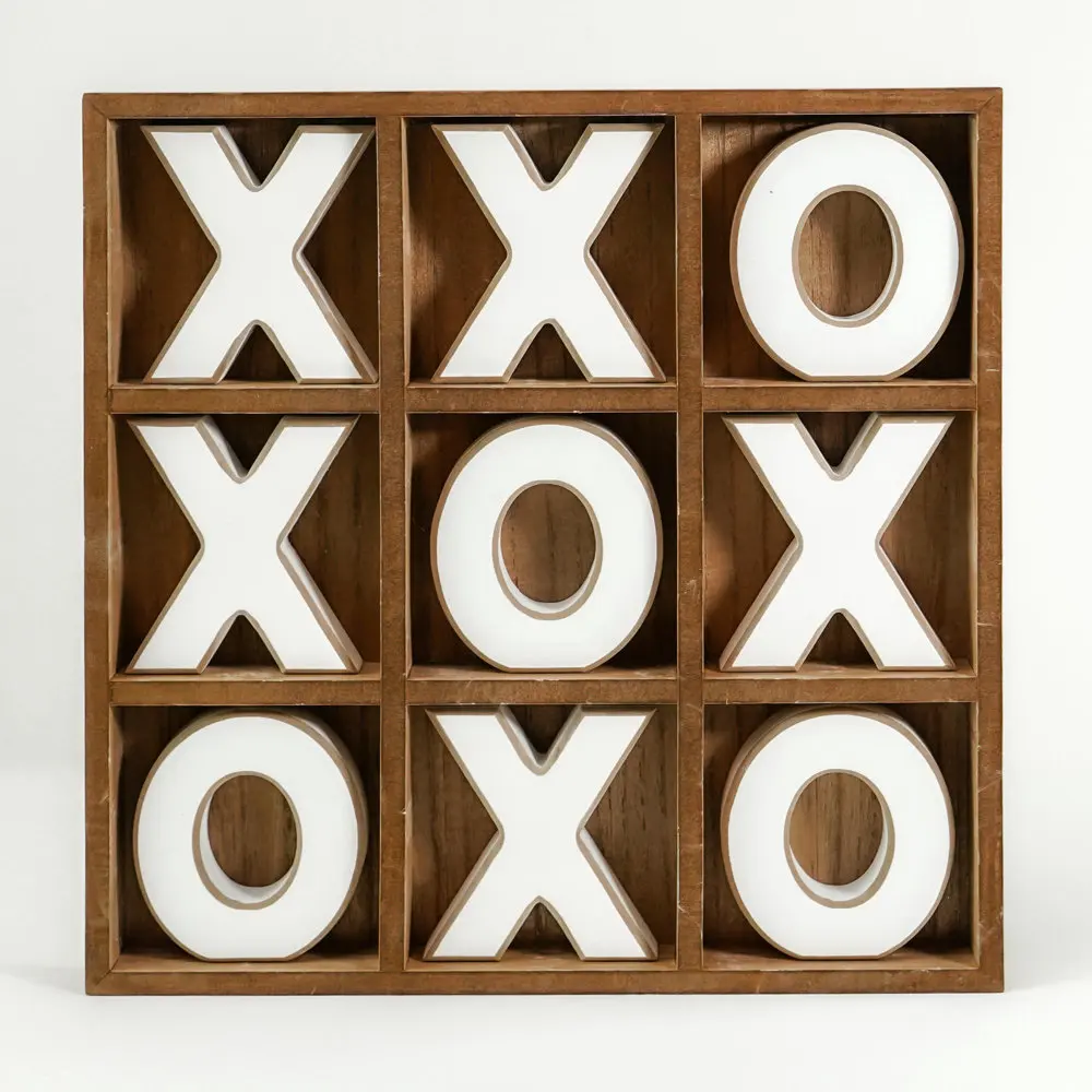 Набор деревянных игр Tic Tac Toe с винтажными XO Pieces Box для детей игры в помещении