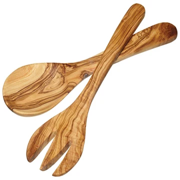 Best Selling Wooden Salad Servers for Dinnerware Mixing Salad tabletop tools Kitchen Use Olive Wood Salad Servers.