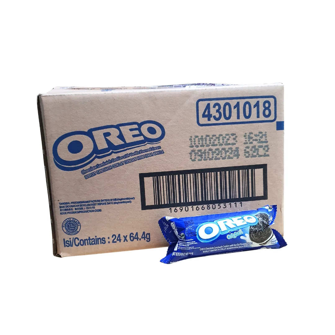 Wholesale Halal Oreo 64.4g from Malaysia Delicious Sandwich Biscuit with Vanilla Cream