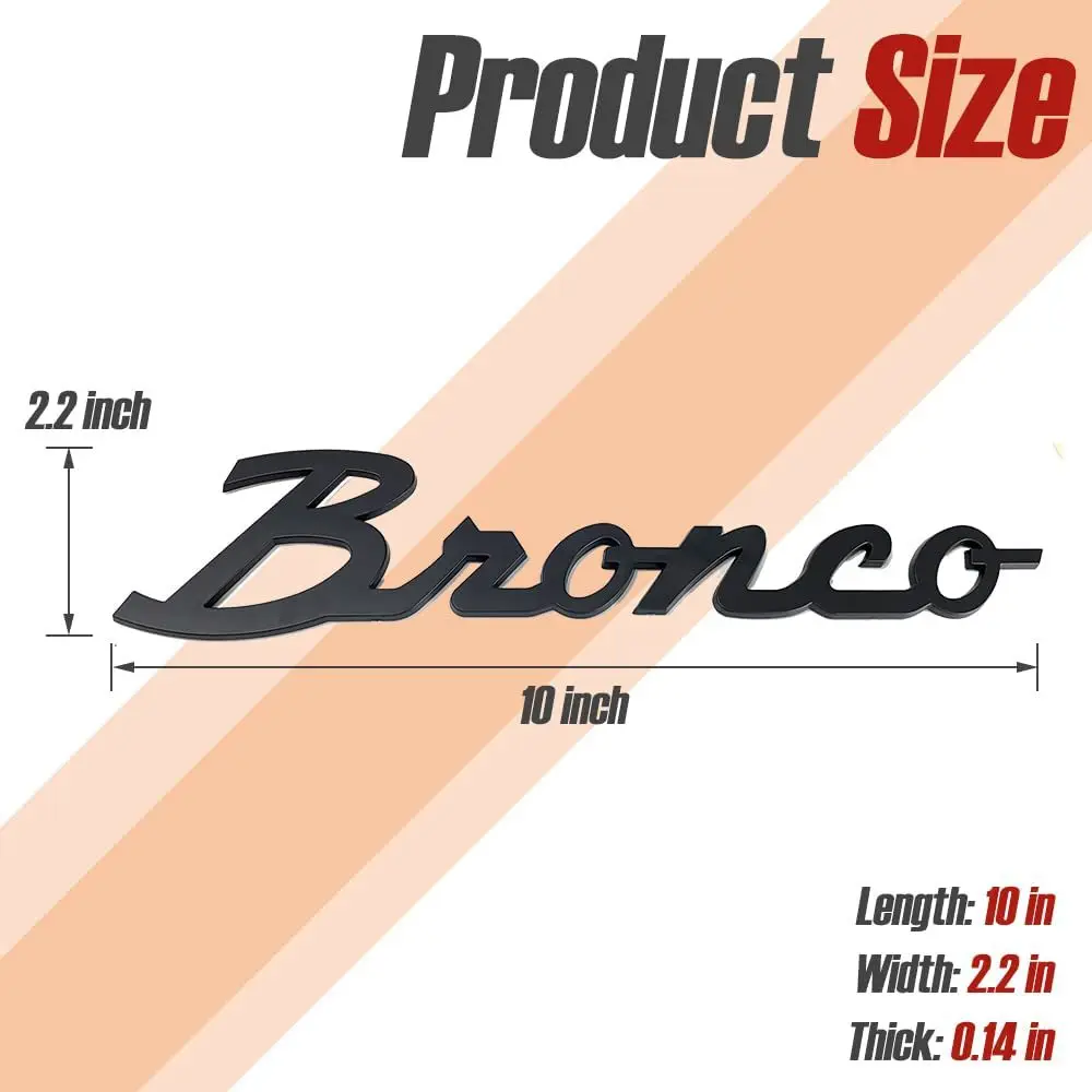 Car Exterior Accessories 3D Nameplate Car Logo Sticker  Decals Emblems For Ford Bronco Sport 2021 2022