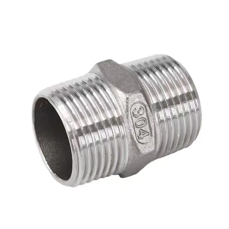 NLD Factory 304 Stainless Steel Male Pipe Coupling Fast Dust Connector Hexagon Adapter Pneumatic Fitting