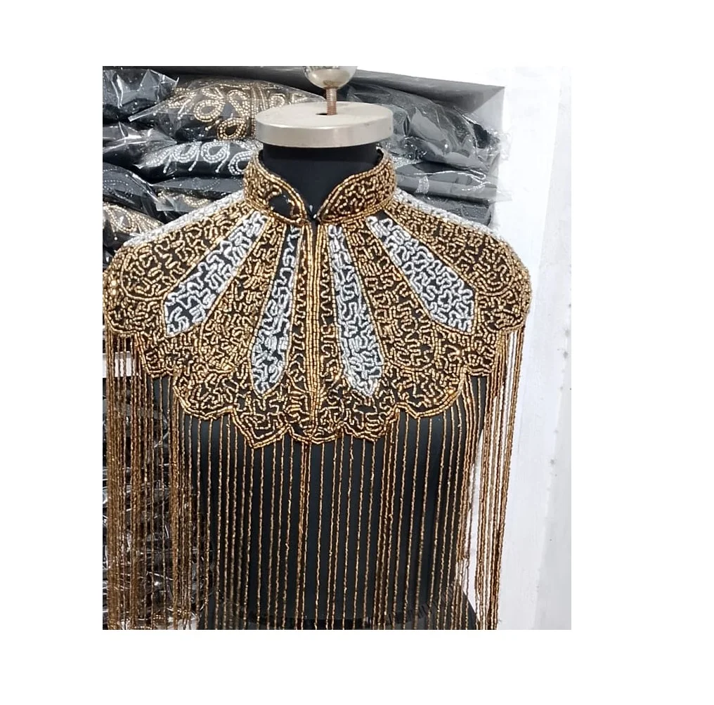 Women Party Afghan Dresses Wholesale Beaded Jacket India New Arrival Indian Designer Handcrafted Beaded Guru Kirpa Export House