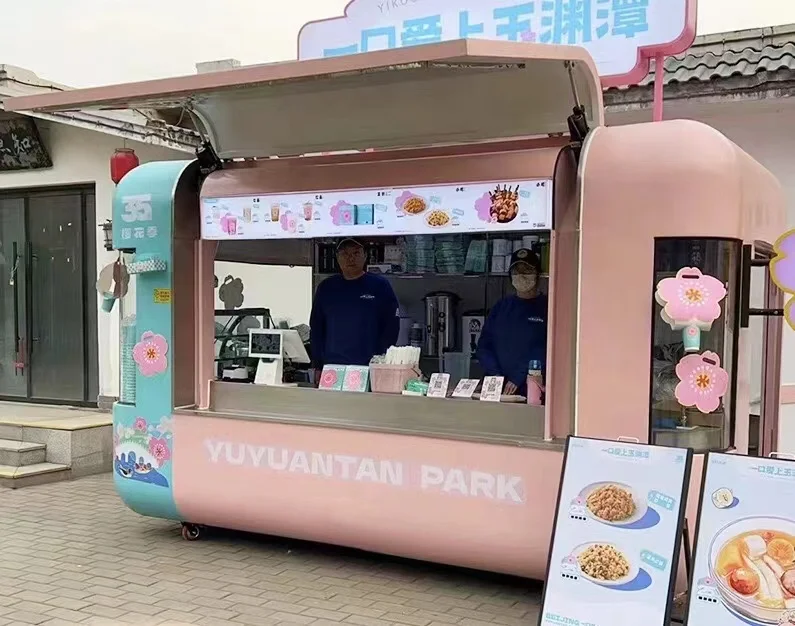 Mobile Pop-Up coffee shop container design prefabricated food kiosk Container Store