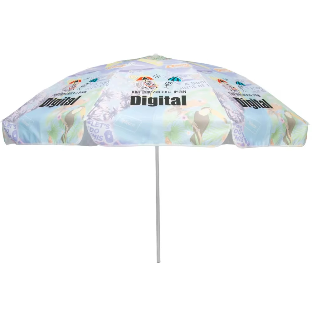 Fittest Quality Beach Portable Tropical Parrots 2.0m Digital Poly Canvas Pattern Wind Inverted Umbrella