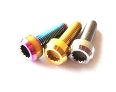 Grade 5 Ti6Al4V Forged Titanium Split Rim Bolts Screws For Wheel BBS M7 X 24mm BBS M7 titanium split rims screw