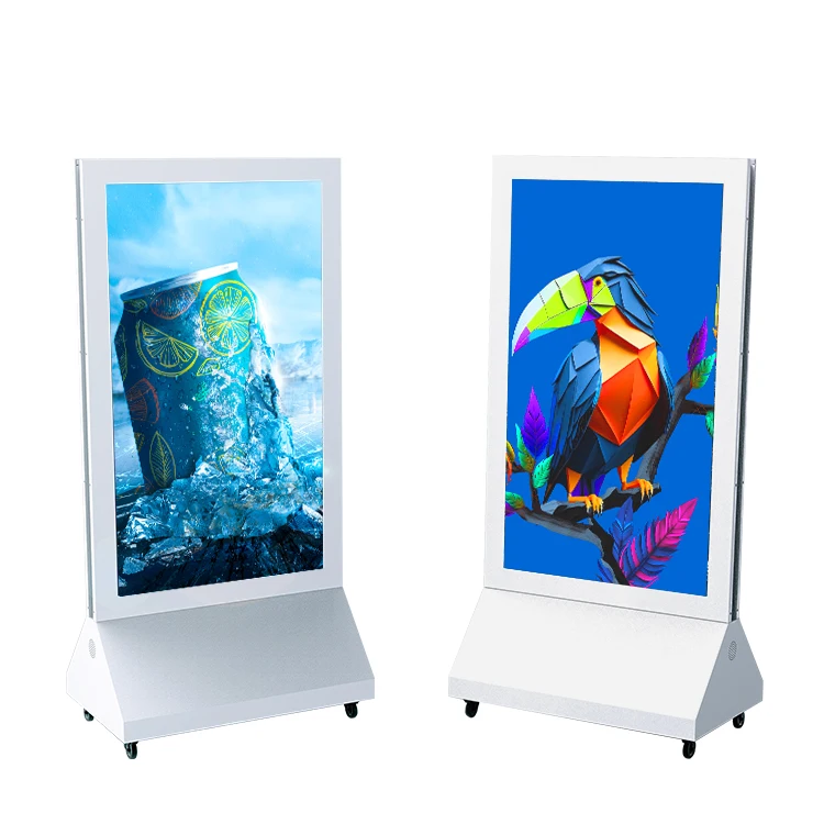 Starvisual 43inch 700 nits Double Face Floor Stand Kiosk Double Sided Screen Panel Double Screen Digital Signage Lcd Display