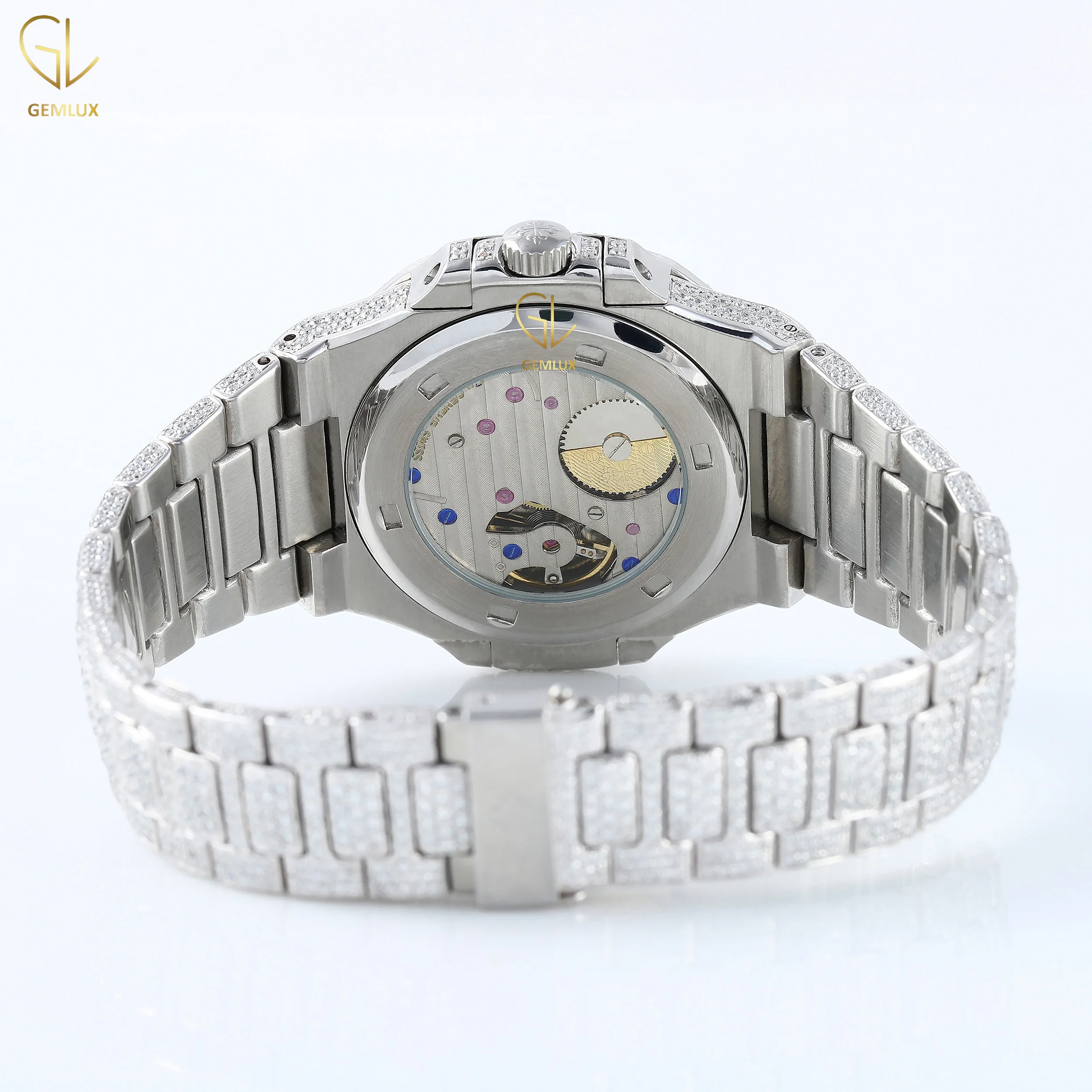 charm fully iced out New Trendy romal dial chronograph D vvs Moissanite Premium Quality diamond watch office wear men watch