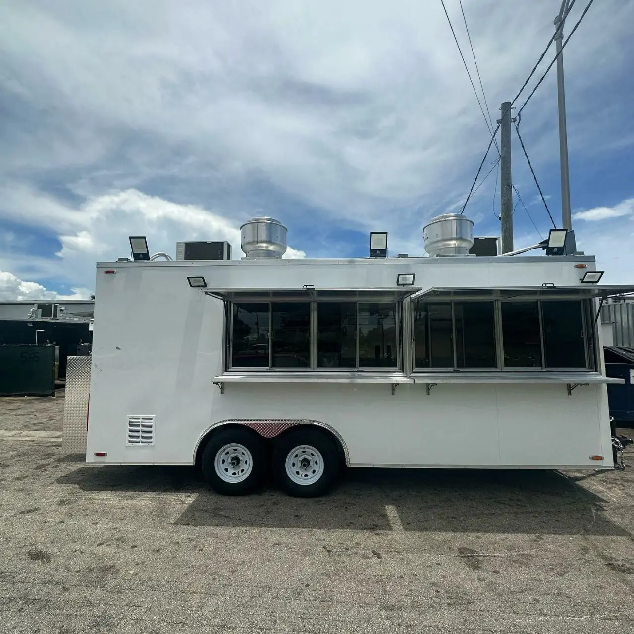 Food truck with full kitchen Mobile BBQ Food Truck Concession Mobile Kitchen Snack Coffee Cart Food Trailer For Sale