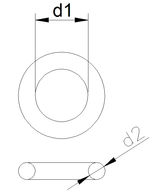 O-ring Seal Ring Rubber Silicone Rubber ID1.95 CS 0.55