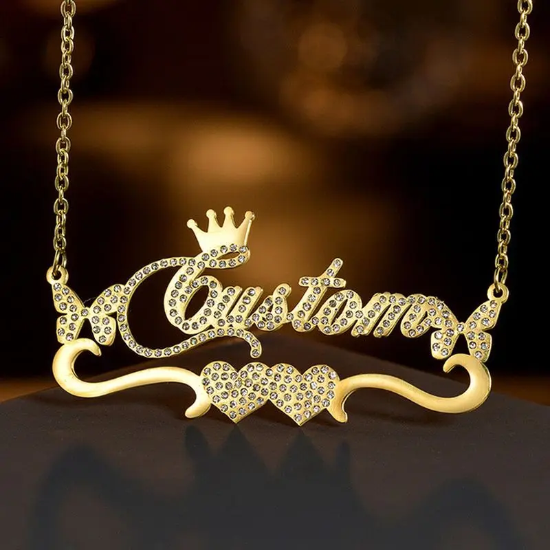 Custom Engraved Rainbow Kids necklace Personalis Silver Engraving Name necklace