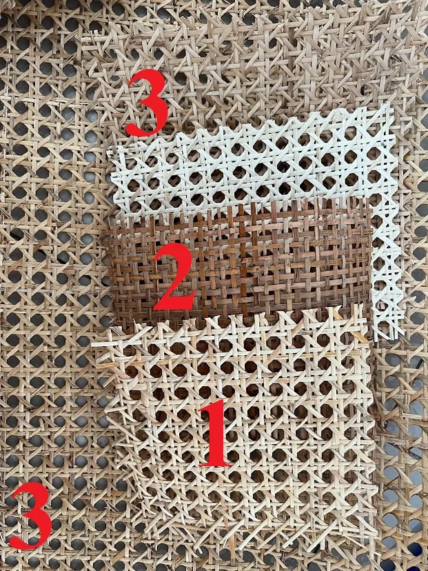 Square Radio Weave Cane Width 16'/18'/24'/32'/36' Rattan Skin Cane Webbing Rattan Peel +84947900124
