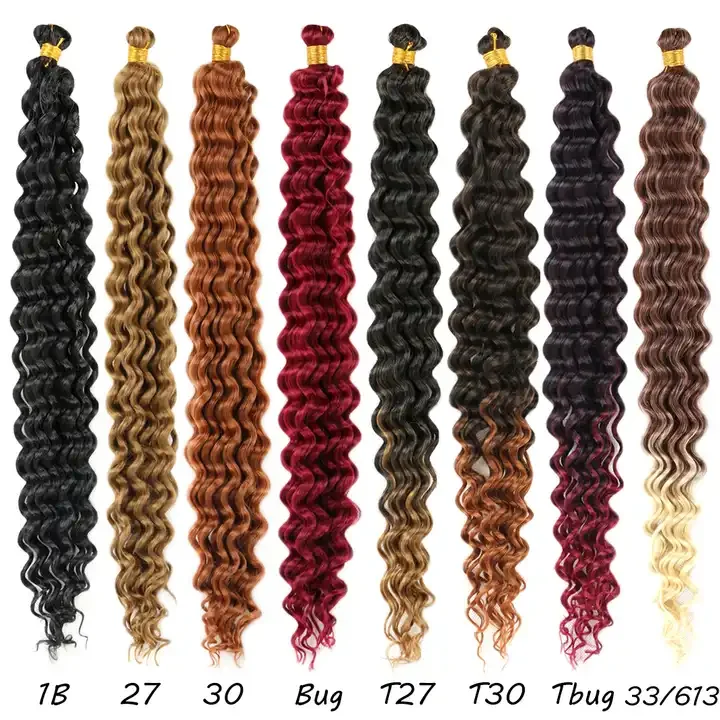 Crochet Braid Hair Super Long Braiding Hair 18 to 30inches 100 to 300g deep Curly Twist Synthetic Braiding Hair extension