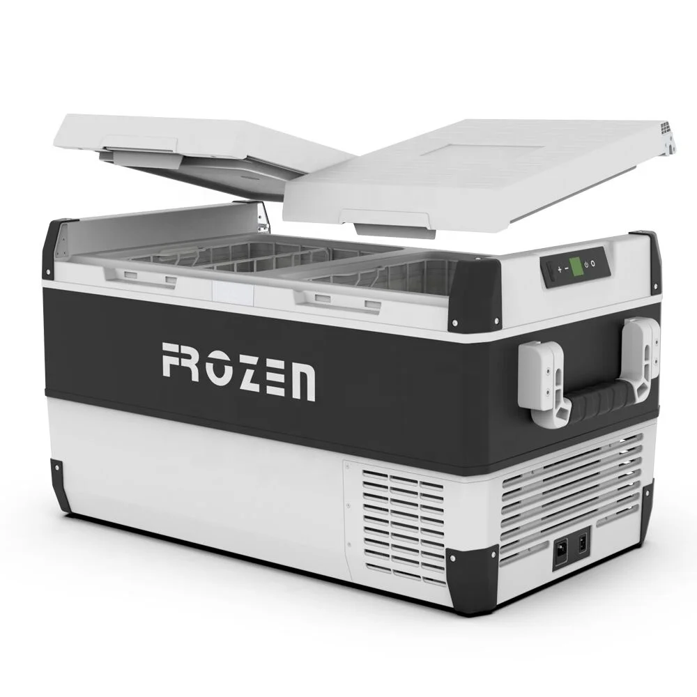 wholesale 75L 95L 100L camping refrigerator  (-22~10C) Easily Carry 12 fridges with battery USB Port rechargeable for rv outdoor