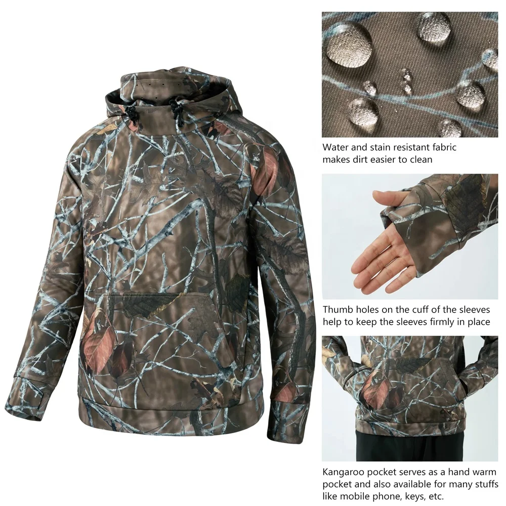 Custom LOGO High Quality Hunting camo hoodie UPF 50 Long Sleeve Fishing Hoodie UV Protection Quick Dry Fishing  hoodie