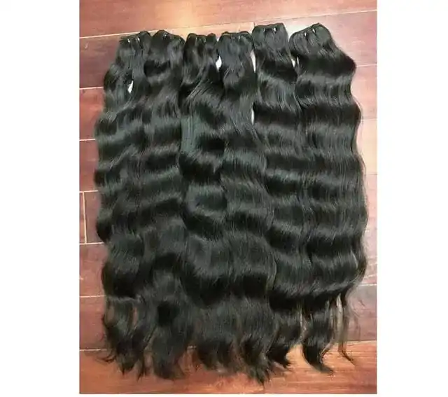 Indian Raw Human Hair Bundles and Extensions Unprocessed Natural Wave from India Supplier