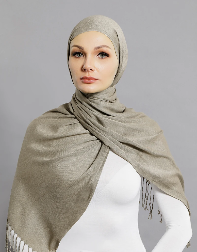Wholesale price custom all colors Muslim shawl premium double viscose scarf cotton hijab
