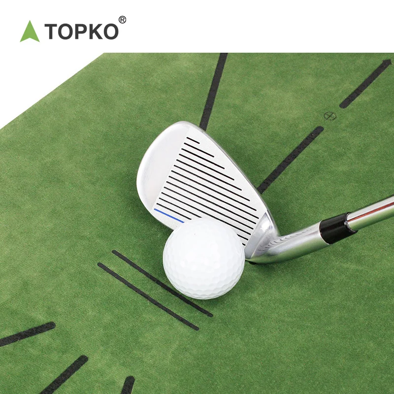 Topko Practice Mini Swing Golf Mat Teens Turf Golf Hitting Mat Perfect Practice Green Outdoor Golf Putting Mat