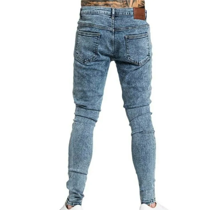 Factory Price High Quality Fashionable Breathable Design Denim Jeans for Men Wide Leg Straight Denim Jeans Pants
