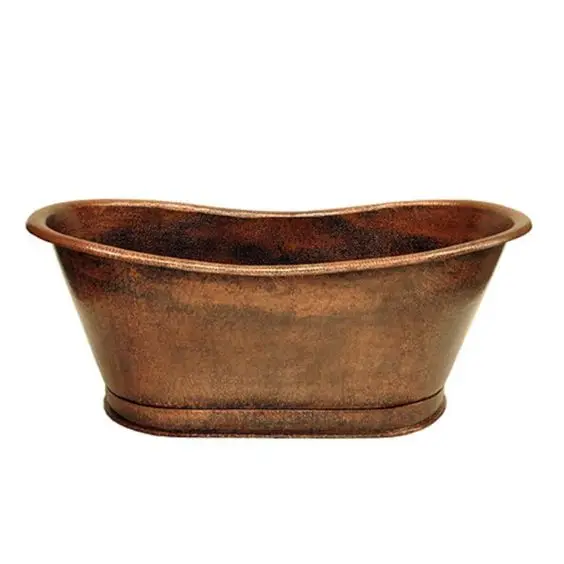 Pure Solid Copper Made Bath Tub With Shiny Polished Finished Perfect For Hotel Spa Villas Bathing Use Copper Bathtub