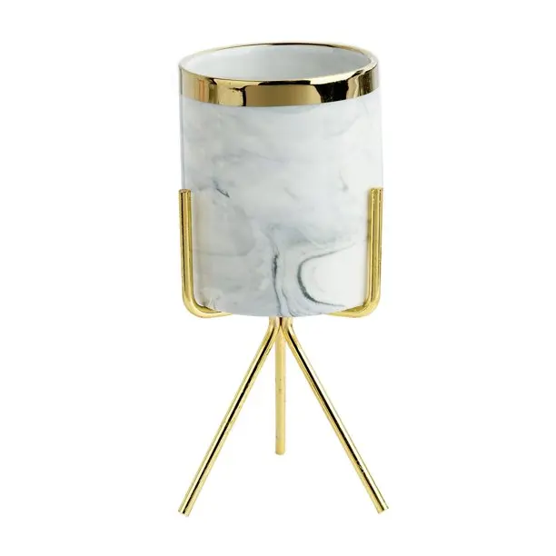 Eco Friendly Galvanized Flowering Planter Pot With Customized Finishing Garden Planter Pot With Tray Set Of Three