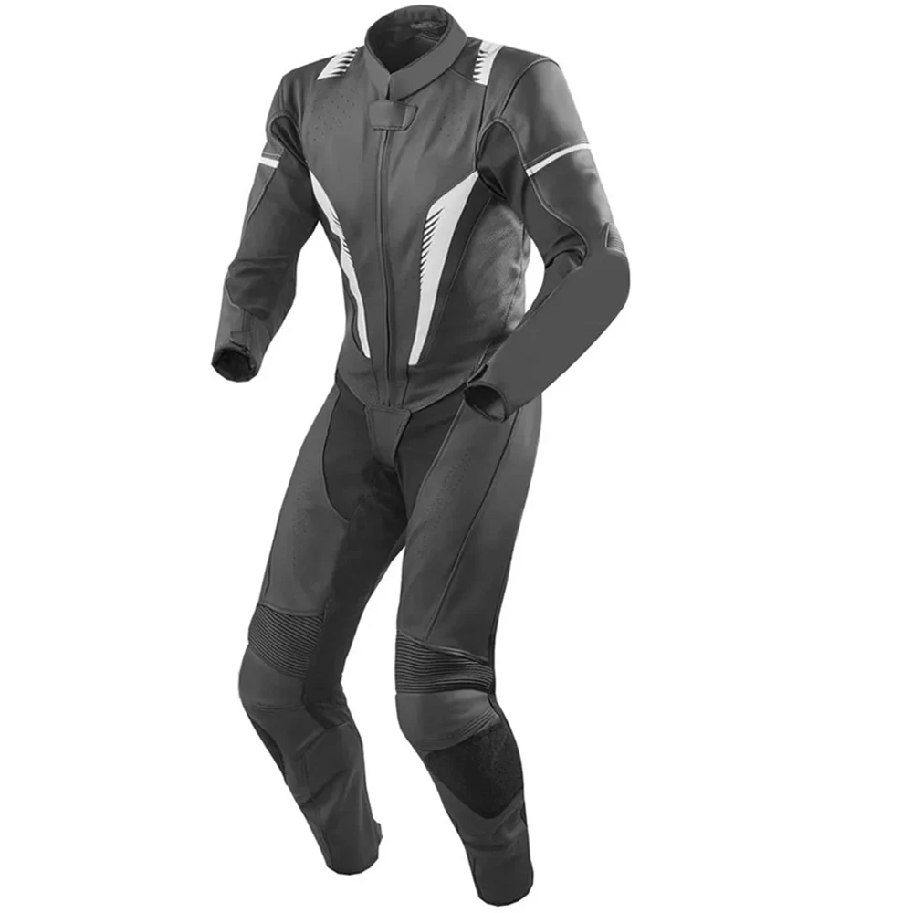 Moto racing suit motorbike racing suit protective in leather breathable sports wears with custom logo one piece suit