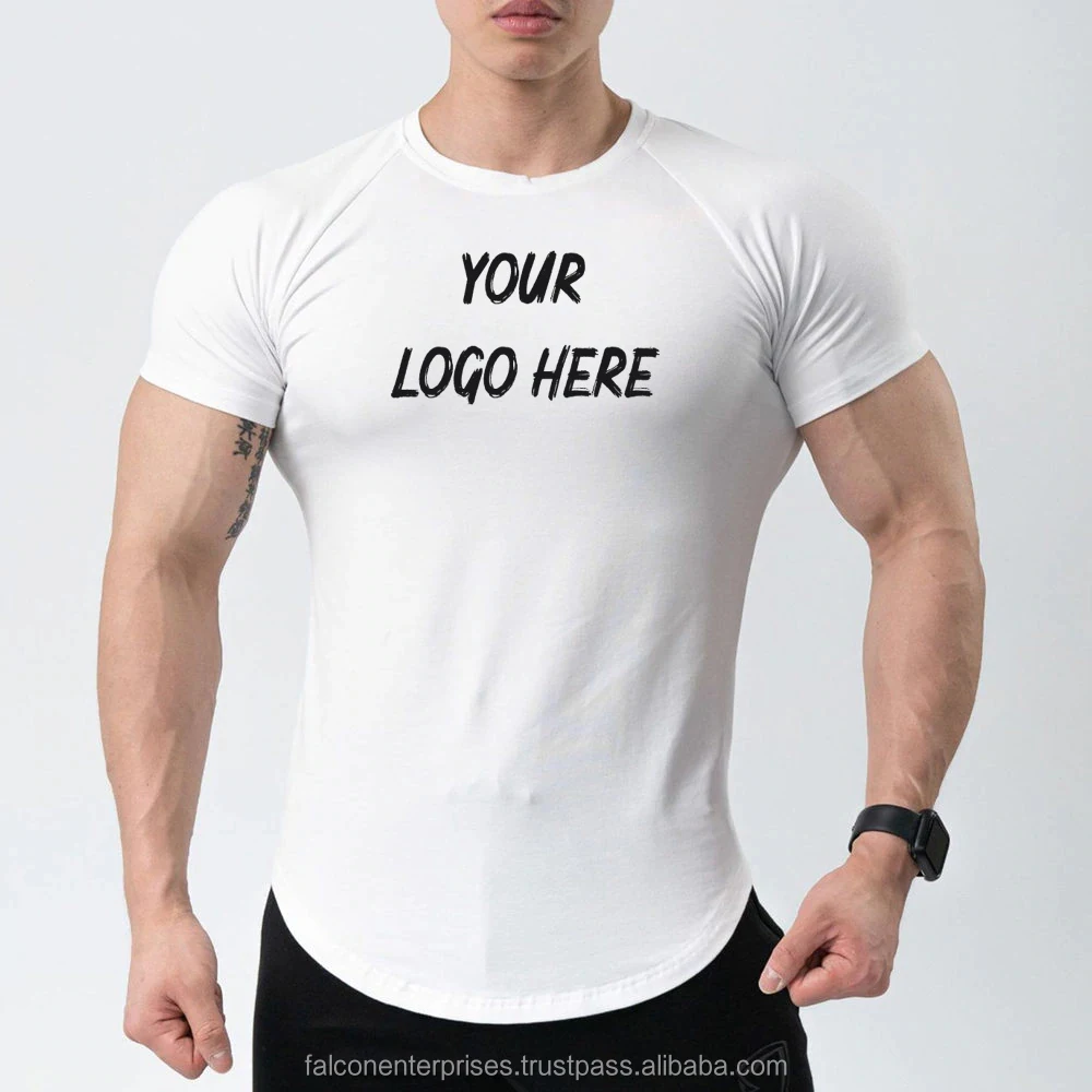 Men Running Sport Jogging Training Tee Tops Cross-fit Brand Clothing Gym T-shirt Men Fitness Bodybuilding Cotton Skinny t shirt
